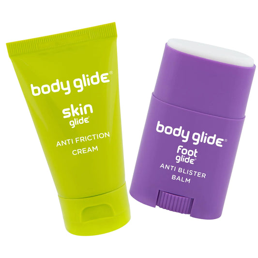 BodyGlide Skin Glide & Foot Glide Gift Set | Blister Protection and Anti Chafing Cream | Complete Skin Protection for Sports, Play & Everyday | 1.6oz Skin Glide & 0.8oz Foot Glide